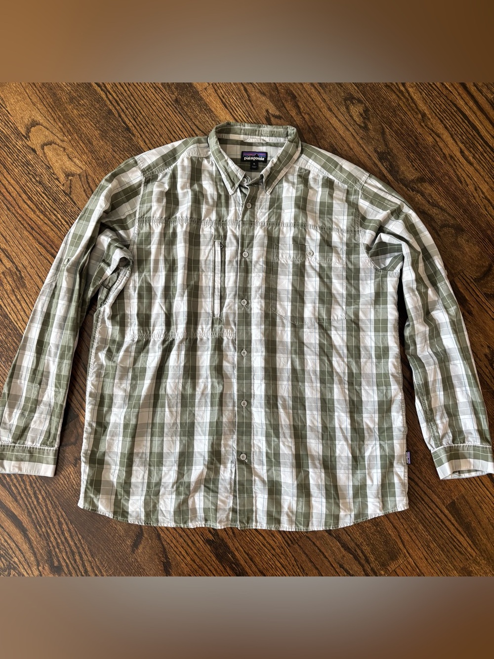 Patagonia Men's Long-Sleeved Gallegos Shirt green plaid men’s XL